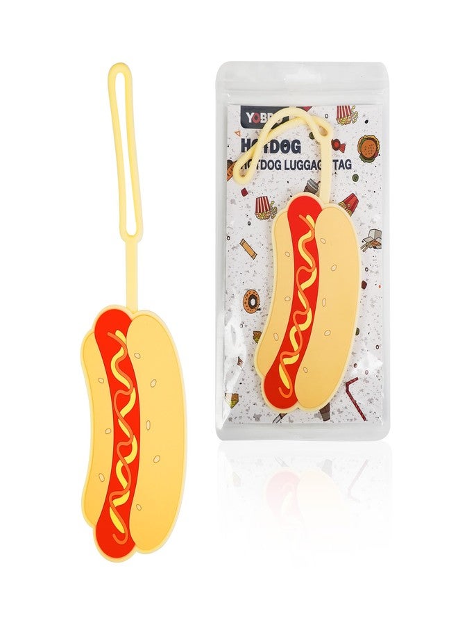 YOBRO Squishy Hot Dog Luggage Tag - Fun PVC Bag Identifier for Travel - Image 1